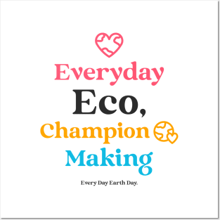 Everyday Eco Champion Making Everyday Earth Day Posters and Art